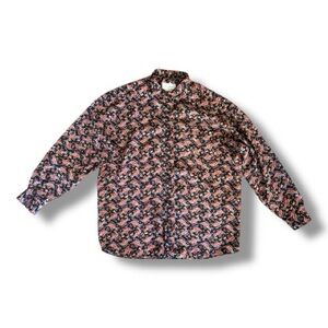 VTG Hand Tailored Men’s Silk Blend Dress Shirt Bangkok Thailand Paisley Size 3XL